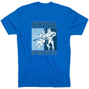 Guys Lacrosse Short Sleeve T-Shirt - Survival of the Fittest