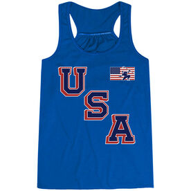 Hockey Flowy Racerback Tank Top - Hockey USA Gold