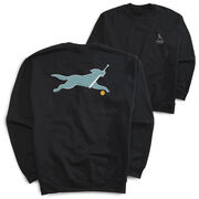 Softball Crewneck Sweatshirt - Mitts the Softball Dog (Back Design)