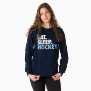 Hockey Tshirt Long Sleeve - Eat. Sleep. Hockey