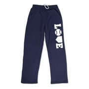 Softball Fleece Sweatpants - Softball Love (White)