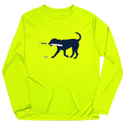 Baseball Long Sleeve Performance Tee - Navy Baseball Dog