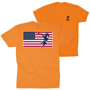 Guys Lacrosse Short Sleeve T-Shirt - Patriotic Lacrosse (Back Design)