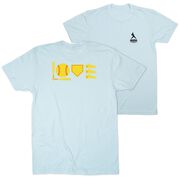 Softball Short Sleeve T-Shirt - Love To Play (Back Design)