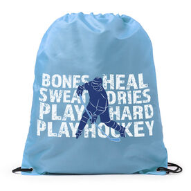 Hockey Drawstring Backpack - Bones Heal Hockey