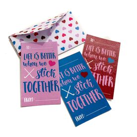 Stick Together Field Hockey Valentine's Day Card