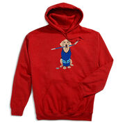 Hockey Hooded Sweatshirt - Puck The Hockey Dog