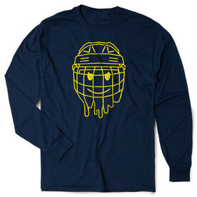 Hockey Tshirt Long Sleeve - Have An Ice Day Smile Face