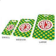 Softball Bag/Luggage Tag - Personalized Softball Pattern Monogram