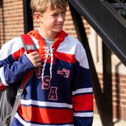 Hockey Gameday Hoodie - Patriotic Hockey