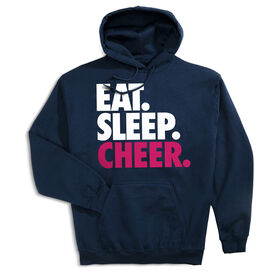 Cheerleading Hooded Sweatshirt - Eat Sleep Cheer [Navy/Adult Medium] - SS