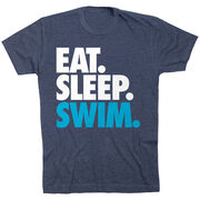 Swimming T-Shirt Short Sleeve Eat. Sleep. Swim.