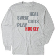 Hockey Tshirt Long Sleeve - Bones Saying