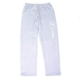 Tennis Fleece Sweatpants - Tennis Racket [Adult Medium/Gray] - SS