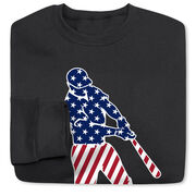 Baseball Crewneck Sweatshirt - Baseball Stars and Stripes Player