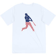 Baseball Short Sleeve Performance Tee - Baseball Stars and Stripes Player