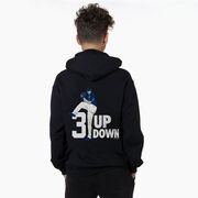 Baseball Hooded Sweatshirt - 3 Up 3 Down (Back Design)