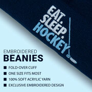 Hockey Embroidered Beanie - Eat Sleep Hockey