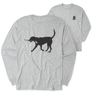 Hockey Tshirt Long Sleeve - Howe The Hockey Dog (Back Design)