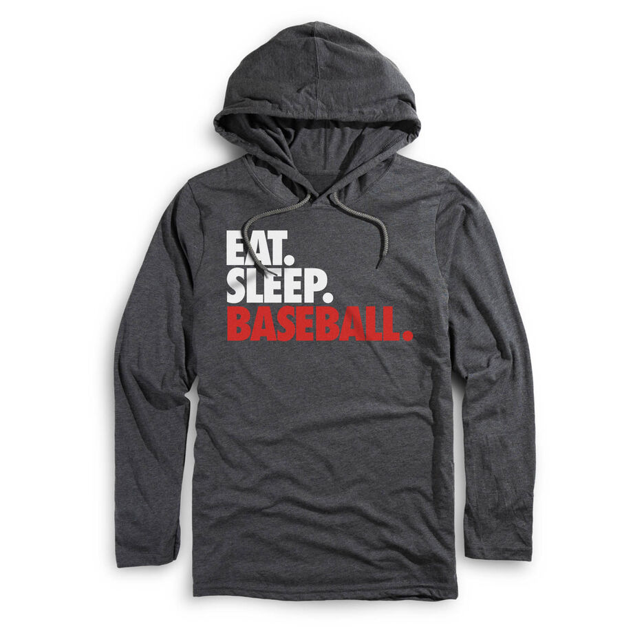 Men's Baseball Lightweight Hoodie - Eat Sleep Baseball Bold
