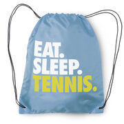 Tennis Drawstring Backpack Eat. Sleep. Tennis.