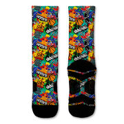 Basketball Graphic Flex Mid-Calf Socks - Graffiti Wall