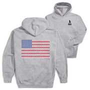 Baseball Hooded Sweatshirt - Patriotic Baseball (Back Design)