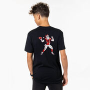 Football Short Sleeve T-Shirt - Touchdown Santa (Back Design)