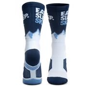 Skiing Woven Mid-Calf Socks - Eat. Sleep. Ski