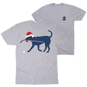 Hockey Short Sleeve T-Shirt - Christmas Dog (Back Design)