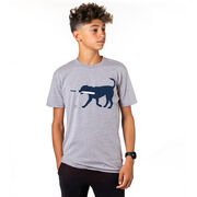 Baseball T-Shirt Short Sleeve - Navy Baseball Dog