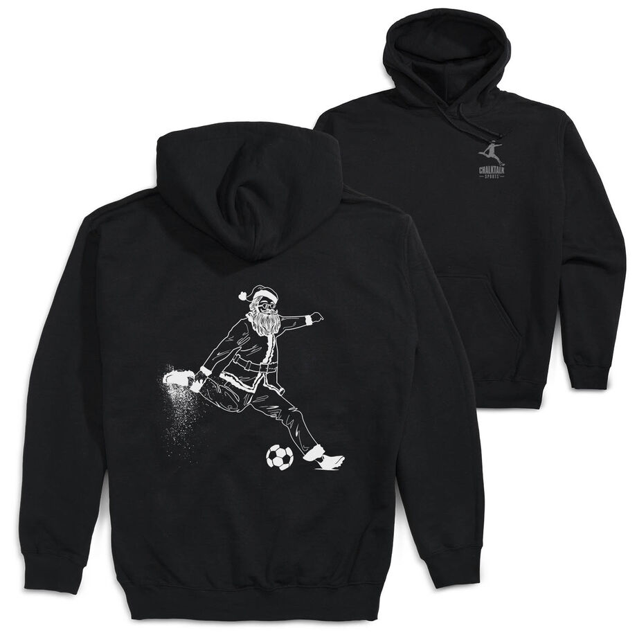 Soccer Hooded Sweatshirt - Santa Player (Back Design)