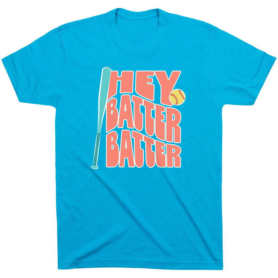 Softball Short Sleeve T-Shirt - Hey Batter Batter