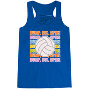 Volleyball Flowy Racerback Tank Top - Bump, Set, Spike
