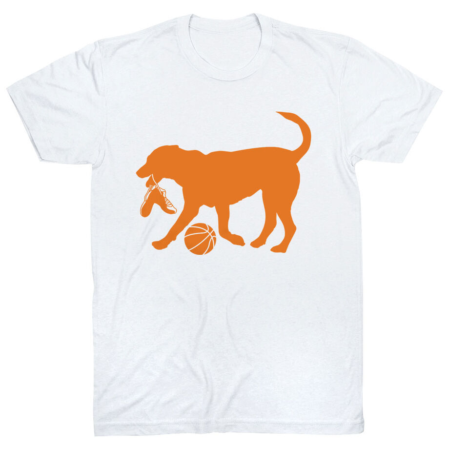Basketball Tshirt Short Sleeve Baxter The Basketball Dog