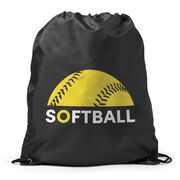 Softball Drawstring Backpack - Modern Softball