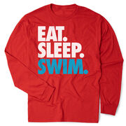 Swimming Tshirt Long Sleeve - Eat. Sleep. Swim