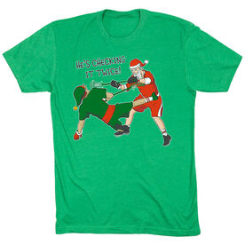 Guys Lacrosse Short Sleeve T-Shirt - Checking It Twice Lacrosse