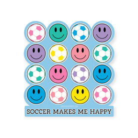 Soccer Sticker - Soccer Makes Me Happy