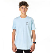 Guys Lacrosse Short Sleeve T-Shirt - Crossed Sticks (Back Design)