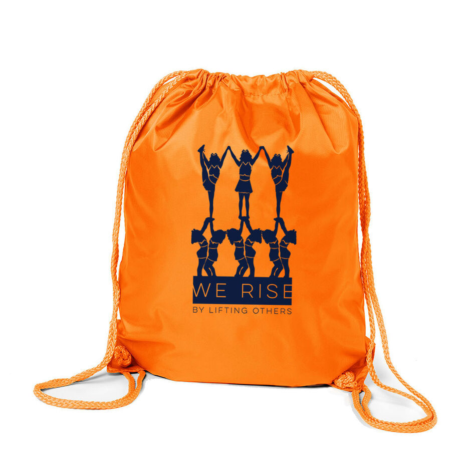 Cheerleading Sport Pack Cinch Sack - We Rise By Lifting Others