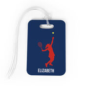 Tennis Bag/Luggage Tag - Personalized Girl Tennis Player