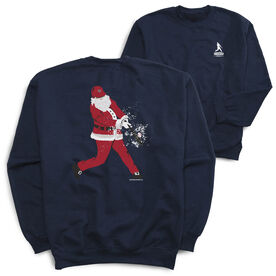 Baseball Crewneck Sweatshirt - Baseball Santa (Back Design)