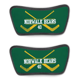 Hockey Repwell&reg; Sandal Straps - Personalized Goalie Crossed Sticks