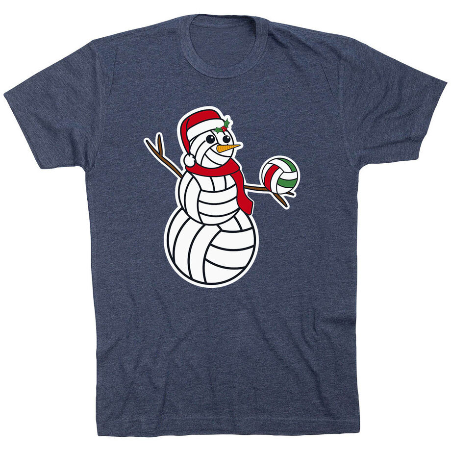Volleyball Short Sleeve T-Shirt - Serving Holiday Cheer