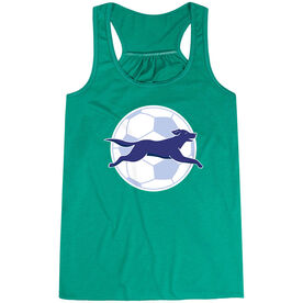  Soccer Flowy Racerback Tank Top - Kicks The Soccer Dog