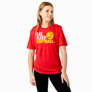 Softball Short Sleeve Performance Tee - Eat. Sleep. Softball.