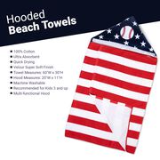 Baseball Hooded Towel - American Flag