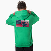 Hockey Hooded Sweatshirt - Patriotic Hockey (Back Design)