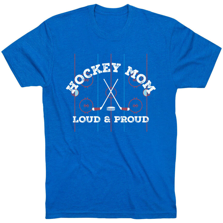 Hockey Short Sleeve T-Shirt - Loud and Proud Hockey Mom